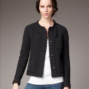 Vince Frayed Edge Wool Boucle Jacket (Size 10,EUC)